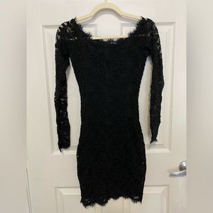 Black Lace Bodycon Dress